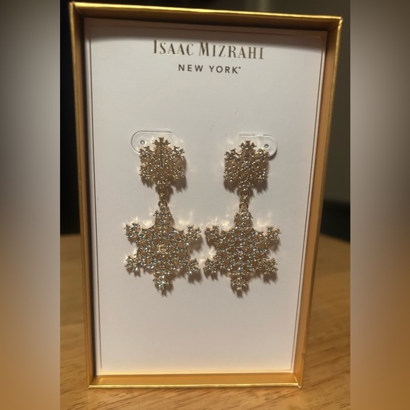 Isaac Mizrahi Jewelry - Isaac Mizrahi Gold Snowflake Dangle Earrings